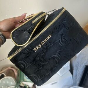 Juicy Couture Black and Gold Embossed Bag Set